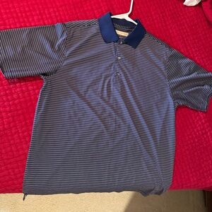 Classic Blue Striped Polo Shirt